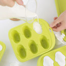 QUANGE LS010102 Home Kitchen Ice Cube Tray Little Whale Shape Ice Mold 6 Hole Food Grade Pudding Mold