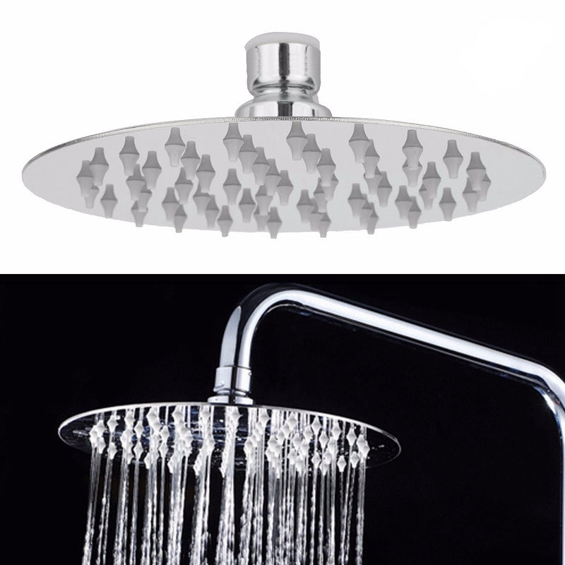 360 6 Inch Round Stainless Steel Ultra Thin Rainfall Shower Head Bathroom Sprayer