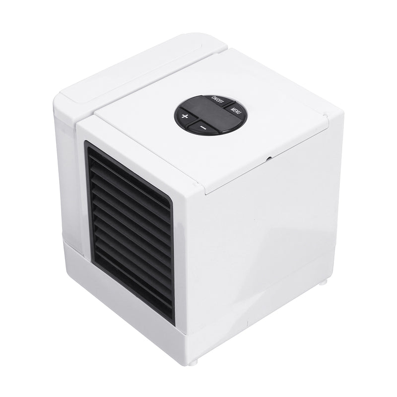USB Display Air Cooler Mini Portable Air Conditioner Fan Noiseless LED Personal Space Air Conditioner
