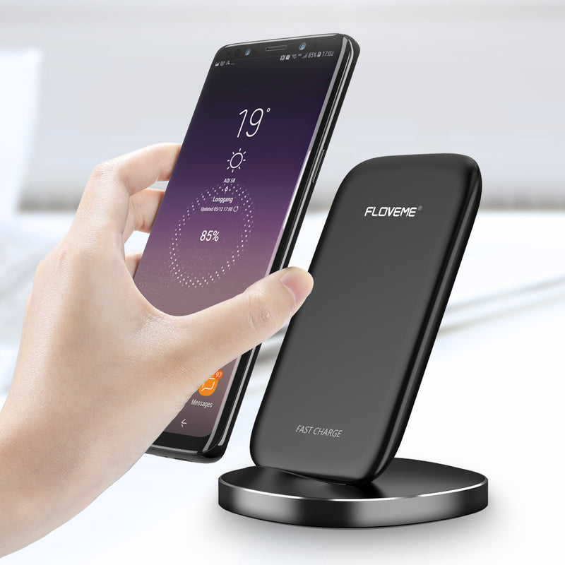Floveme 10W Qi Fast Charging Phone Holder Wireless Charger For iPhone X XS XR Max Xiaomi Mi8 Mi9 S9 S10 Note