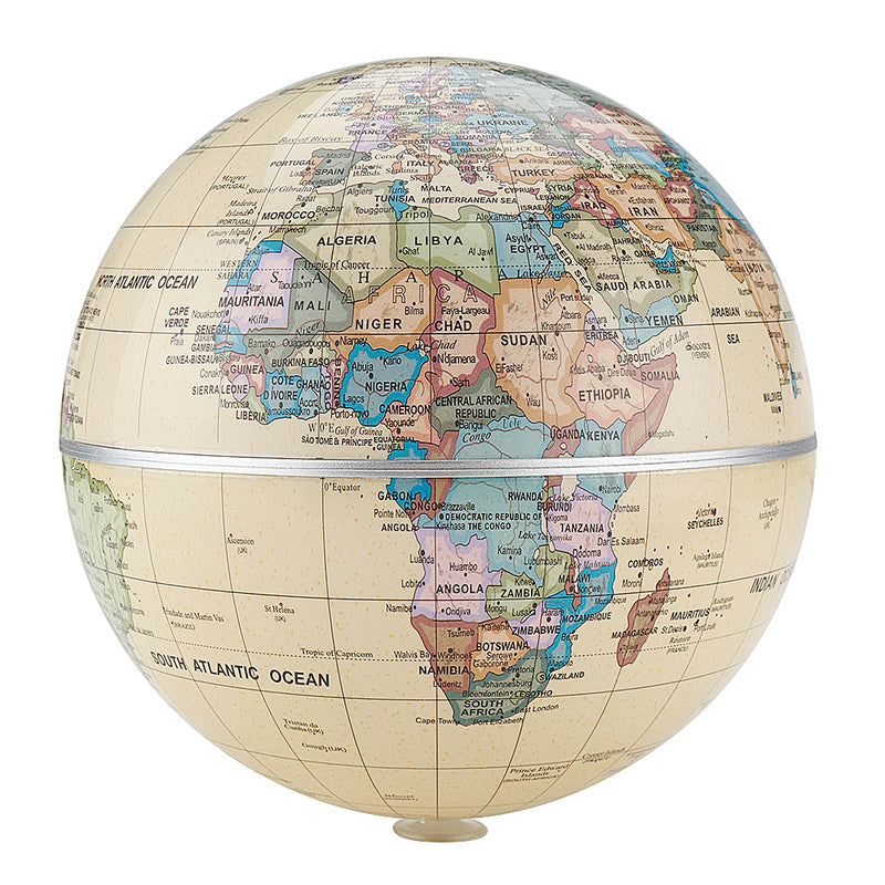 Solar Automatic Rotating Globe Decorative Tellurion Earth Geography Globe World Map Education Gift w/ Small Base