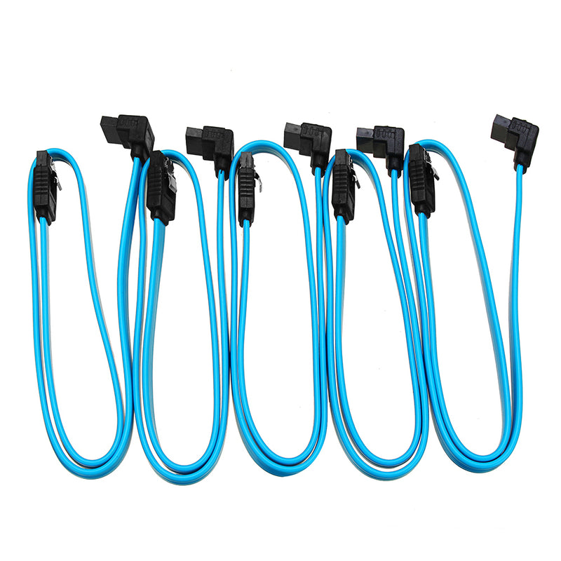 5 x 18" SATA 3.0 Cable SATA3 III 6GB/s Right Angle 90 Degree HDD Hard Drive Converter Cable