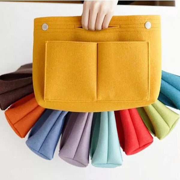 Travel Casual Bag in Bag Felt Multi-pockets Cosmetic Bag Storage Bag