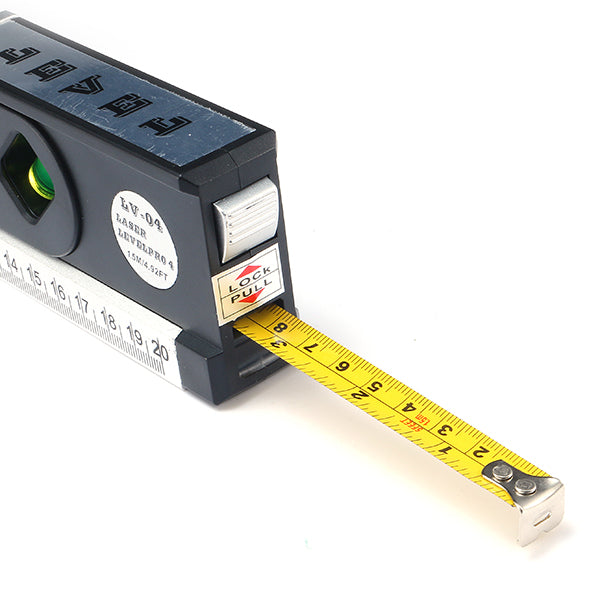 Loskii DX-012 Multipurpose Laser Level Horizontal Vertical Measure Tape Aligner Ruler With 3 Bubbles