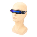 Futuristic Sunglasses Mirrored Narrow Lens Wrap Visor Robot Costume Wrap Glasses