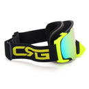 Motorcycle Racing Anti Fog Goggles Dual Lens Outdooors Snowboard Ski Matte Black Frame