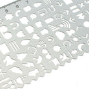 Drawing Cutout Metal Template Ruler DIY Decorative Graffiti Travel Notebook Diary Bullet Journal Stencils