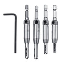 4pcs 7pcs Door and Window Hinge Hole Opener Woodworking Puncher Tool Hex Shank Drill Kit