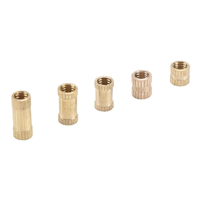 Suleve M4BN1 170Pcs M4 Brass Cylinder Knurled Nut Threaded Round Insert Embedded Nuts Assortment Set