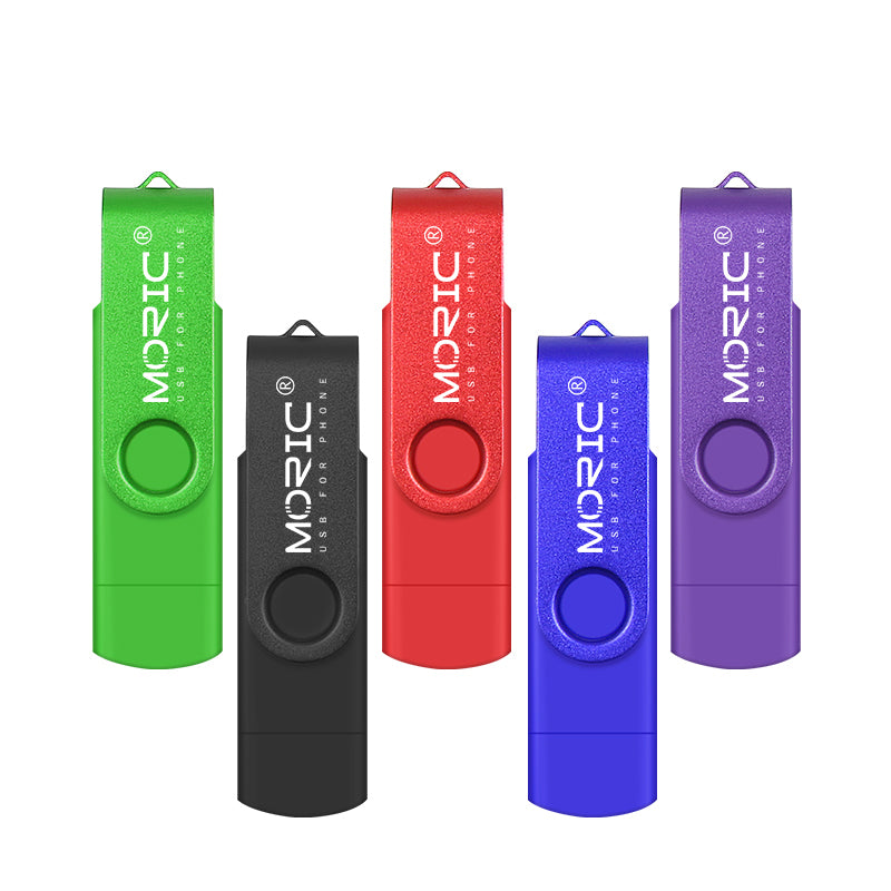 USB Flash Drive 32GB 64GB 128GB Metal Pen Drive Pendrive OTG External Storage Portable Micro USB Memory Stick Flash Drive for Smart Phone