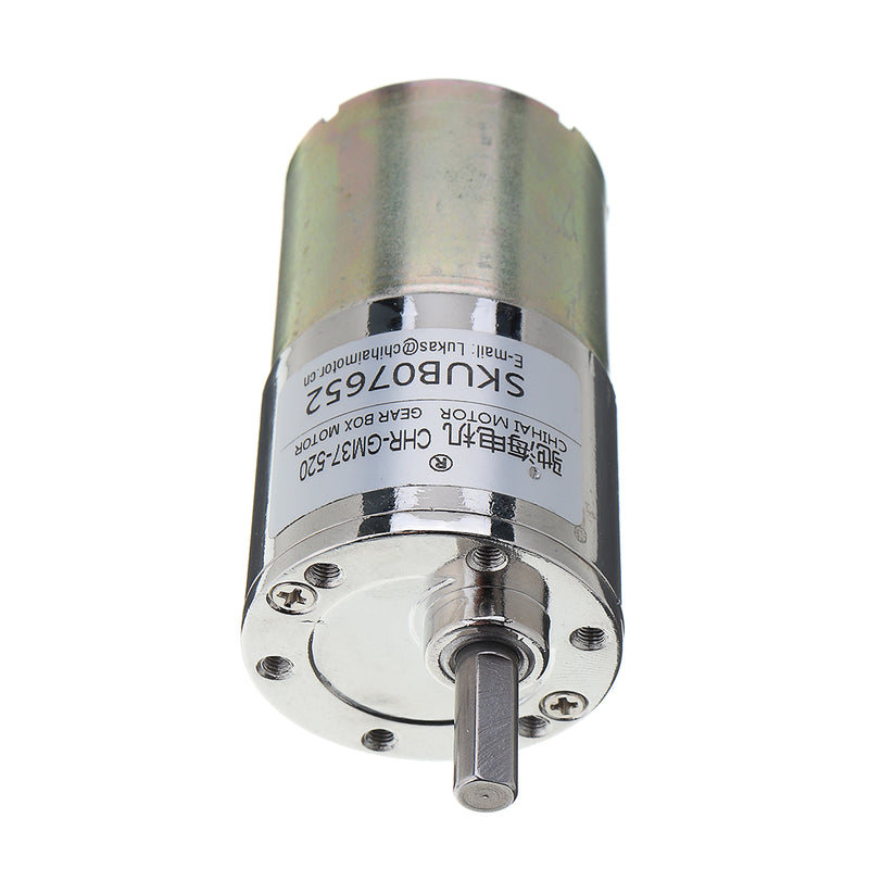 ChiHai CHR-37GB-520S DC Motor 12V 1:150 52rpm Permanent Magnet Carbon Brush Reduction Gear Motor