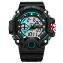 SANDA 715 Dual Display Multi-function Sport Stopwatch Outdoor Fashion Men Digital Watch