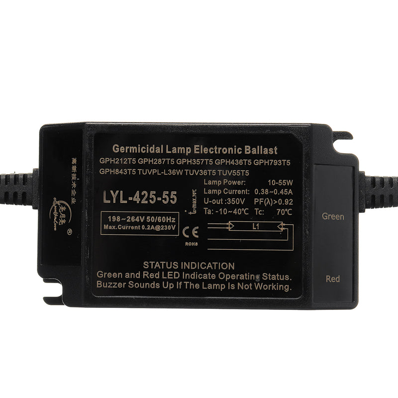 Electronic Ballast UV Water Sterilizer Ballast For UV Lamps 220V 6W 12W 25W 55W 75W Water Treatment Bactericidal Sterilizing UV Lamp Power Adapter