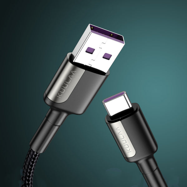 KUULAA 5A QC3.0 Smart Current Matching Nylon Durable Quick Charge Type-C Data Cable for Samsung S10+ HUAWEI P30Pro Xiaomi Mi9 Redmi Note8