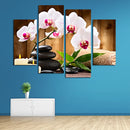 Miico Hand Painted Four Combination Decorative Paintings Four Flowers Wall Art For Home Decoration