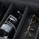 5 Grids Glasses Storage Box +2 Grids Watch Storage Box Display Case PU Leather