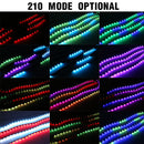 90x120cm 15W APP bluetooth 126LED RGB Under Car Tube Underglow body Strip Light Kit Wireless Control DC12V