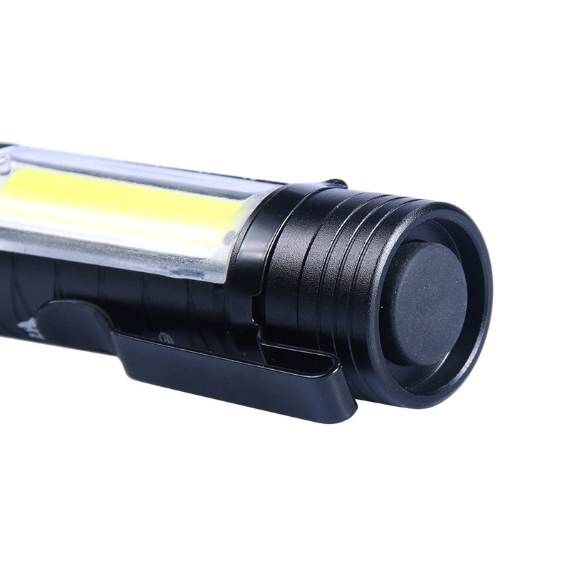 Skywolfeye E81 COB+XPE 4 Modes 300Lumens Zoomable Mini Portable LED Flashlight 14500/AA Battery Work Light