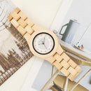 BOBO BIRD O29 Small Dial Crystal Ladies Wrist Watch Casual Style Wooden Quartz Watch