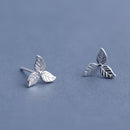 Sweet 925 Sterling Silver Earring Fashion Leaf Simple Charm Stud Earrings Gift for Girls Women