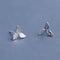 Sweet 925 Sterling Silver Earring Fashion Leaf Simple Charm Stud Earrings Gift for Girls Women