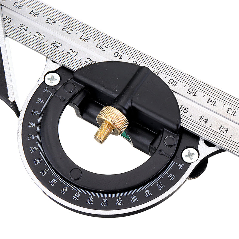 DANIU 12 Inch 300mm Adjustable Combination Square Angle Ruler 45/90 Degree With Bubble Level