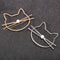 Trendy 1Pcs Girls Women Hair Accessories Gifts Cute Hollow Kitty Cat Hair Clips
