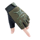 Kid Tactical Gloves Half Finger Gloves Slip Resistant Chrildren's Glove For Outdoor Cycling Camping Hunting-S M
