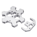 Aluminum Alloy V6 Fisheye Effector + M4 Fixed Plate For Dual Nozzle Extruder 3D Printer Part