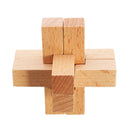 Kong Ming Lock Toys Children Kids Assembling 3D Puzzle Puzzle Cube Challenge IQ Brain Wood Toy