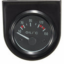 Universal Car Black Pointer Oil Temperature Temp Gauge 50-150 LED Light 2" 52mm Universal Car Black Pointer O
