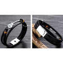 Punk Men's Leather Multi-layer Woven Leather Rope Bracelet