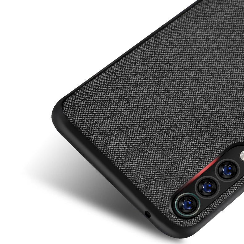 Bakeey Fabric Splice Soft Edge Protective Case+Tempered Glass Screen Protector +Lens Protector For Xiaomi Mi 9 / Mi 9 Transparent Edition