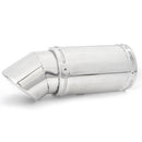 55mm Motorcycle Elbow Exhaust Pipe Muffler Piping Tip Stainless Steel