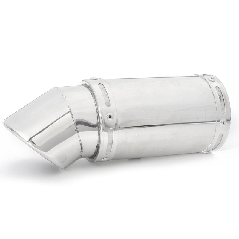 55mm Motorcycle Elbow Exhaust Pipe Muffler Piping Tip Stainless Steel