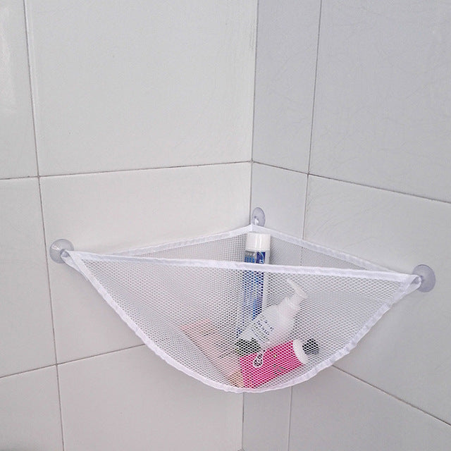 Powerful Sucker Home Bathroom Storage Supplies Multifunctional Children's Toys Storage Hanging Bag Mesh Cloth Drain