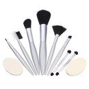 Makeup Brushes Set Kit Sharpener Lip Liner Eye Shadow Eyebrow Cosmetics Puff Fan Blush Mirror