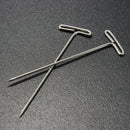 50pcs Stainless Steel T Pin DIY Modelling Brooch Badge Sewing Crafts 38mm Length