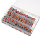 Excellway 60Pcs 2/3/5 Holes Spring Conductor Terminal Block Electric Cable Wire Connector