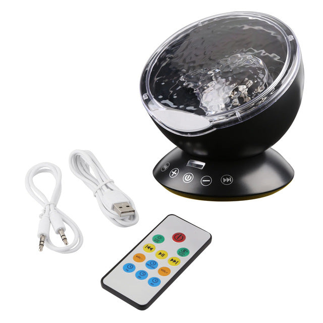 Ocean Wave Starry Sky Aurora LED Night Light Projector Luminaria Novelty Lamp USB Atmostphere Light