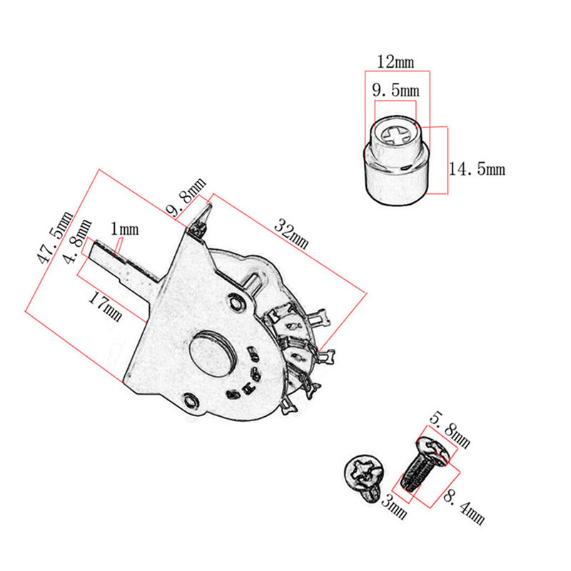 Guitar Pickup Switch 3 way including Screws Pickup Selector