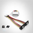 Vention KDCBB 4Pin to 2 SATA 15Pin Hard Disk Convert Cable Extend Line Black