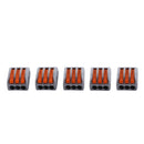 Excellway 222-413 10Pcs 3 Pin Spring Terminal Blocks Electric Cable Lever Wire Connectors