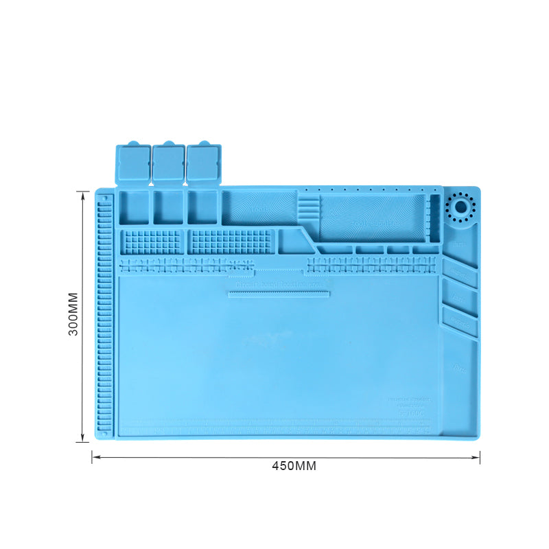 BEST S-160C High Temperature Heat Insulation Silica Gel Working Pad BGA Soldering Repair Station Magnetic Adsorption