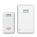CACAZI Long Range Wireless Doorbell DC Battery Operated 300M Remote Door Bell 48 Rings 6 Volume