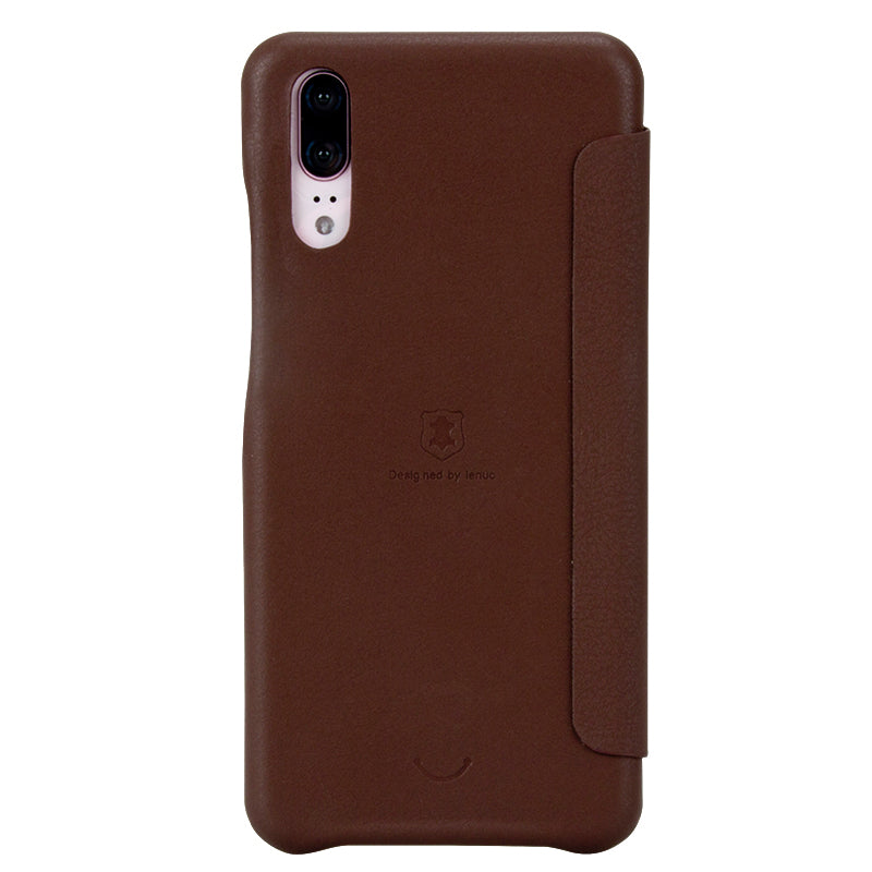 LENUO Flip Full Cover Soft PU Leather Protective Case For Huawei P20