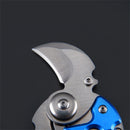 Portable Mini Foldable Stianless Steel Blade Carabiner Keychain Pocket Outdoor Military Survival