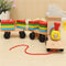 Wood Puzzle Train Toys Geometric Building Blocks Education Gift