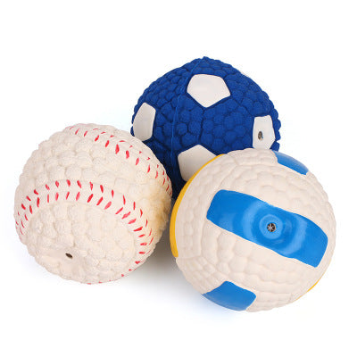 Yani DCT-3 Dog Toys Squishy Soft Bouncing Latex Ball Fetch Throw Balls Sound Training Teeth Toy