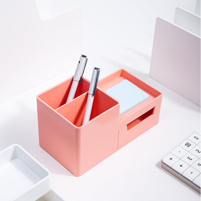 XIAOMI Ecosystem Deli 8907 Storage Box Multi-functional Desktop Pen Holder Student Stationery Organizer with Drawer Desk Accessories Office School Supplies